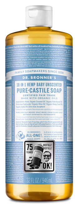 Baby Unscented - Pure-Castile Liquid Soap