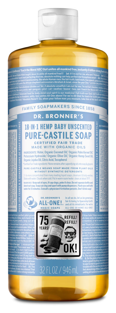 Baby Unscented - Pure-Castile Liquid Soap - baby-unscented-pure-castile-liquid-soap