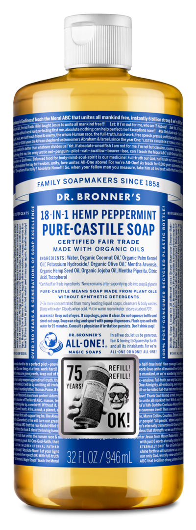 Peppermint - Pure-Castile Liquid Soap - peppermint-pure-castile-liquid-soap