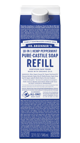 Peppermint - Pure-Castile Liquid Soap Refill
