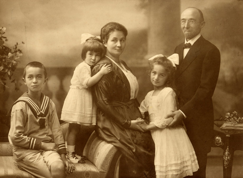 Photo of Dr. Bronner as a child with his family.