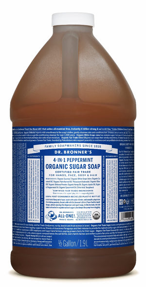 1 gallon ORGANIC SUGAR SOAPS Peppermint